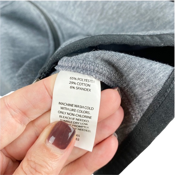 Zella Grey Athletic Zip Up Mock Neck Hoodie Sweatshirt Leisurewear Yoga XL - Picture 8 of 9